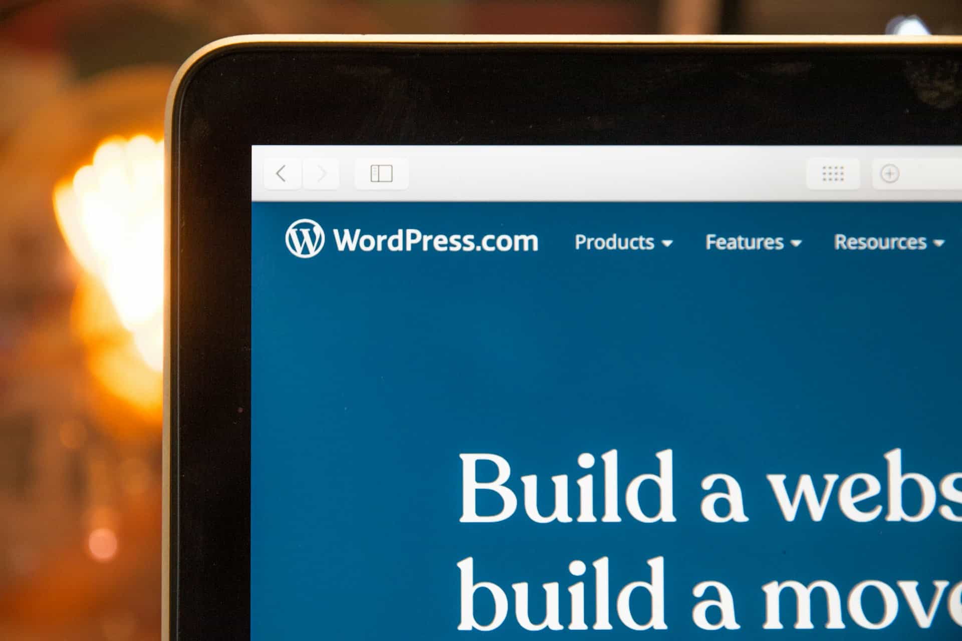 Ekranında Wordpress Açık Bilgisayar
